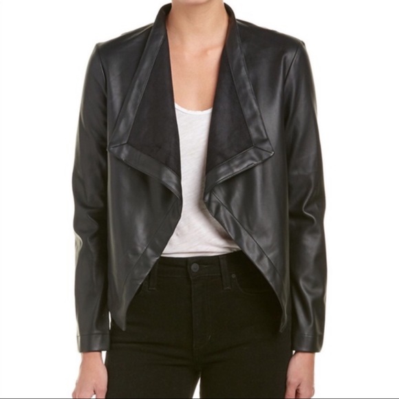 BB Dakota waterfall drape front leather jacket XS - Picture 6 of 8